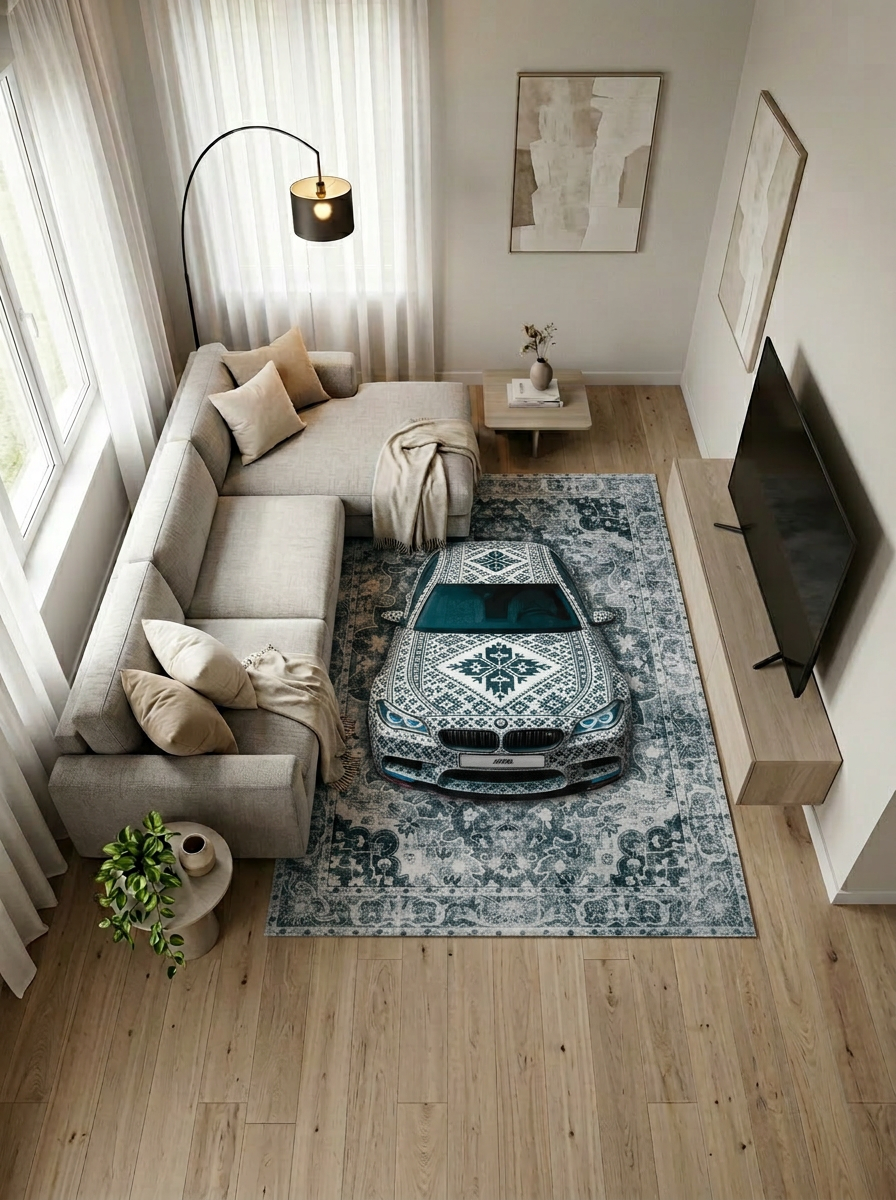 Persian Style Automotive Floor Rug | Exclusive Luxury Design